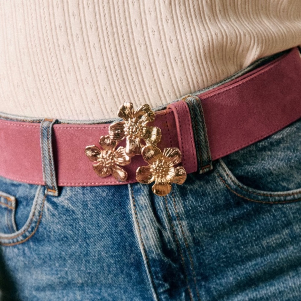 ❣️Last chance❣️Sézane Nine Belt in Peony 90cm Made in Italy